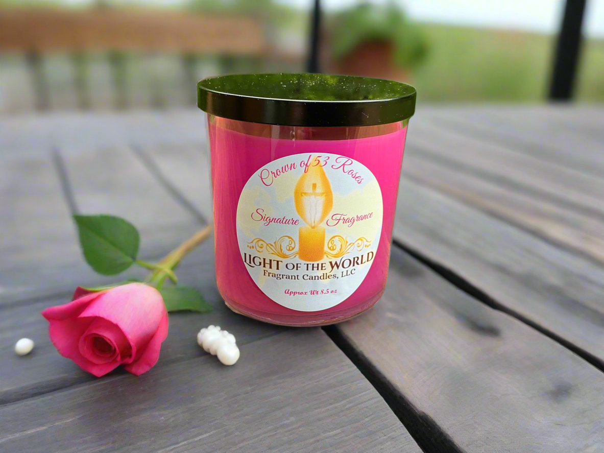 Crown of 53 Roses 8.5 oz Candle