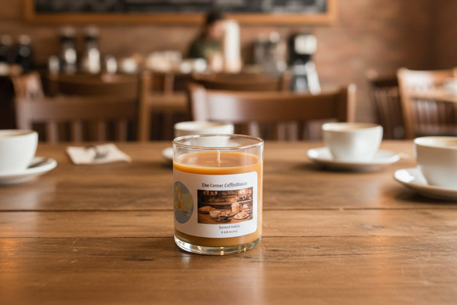 The Corner Coffeehouse 8.5oz Candle (Series II, Multi-phase tested)